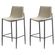 9 Kit 2 Banquetas Altas Eulalia Rivatti 103 cm -Altura- em PU Fendi com Base em Aco Grafite